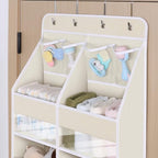 Univivi Upgraded Over Door Organizer for Baby Stuff, Beige Pattern, 5-Shelf - Image 4