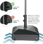 Maple99 Heavy Duty Umbrella Base with Wheels, Fillable Windproof Pole Holder, 125 lbs - Image 5