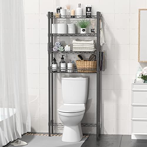 Hodonas Over The Toilet Storage Shelf, Gray, 26.97" x 9.84" x 67.32" - Image 5