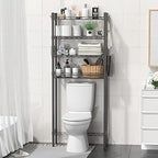 Hodonas Over The Toilet Storage Shelf, Gray, 26.97" x 9.84" x 67.32" - Image 5