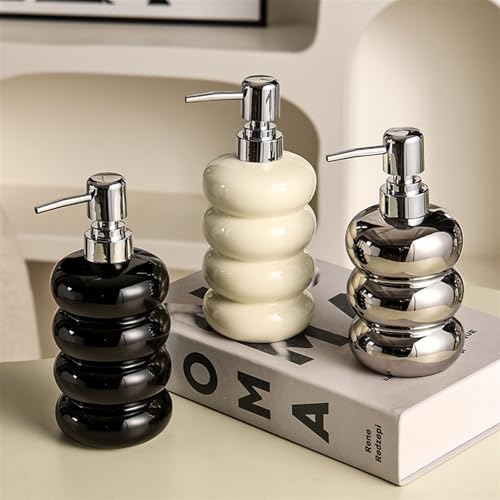 Soap Dispenser Creative Lotion Dispenser Bottle Detergent Body Wash Shampoo Laundry Detergent Hand Soap Press Empty Bottle Bathroom Soap Dispenser(Black,6.5 * 3.5 * 3.5in) - Image 5