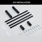 Towel Racks for Bathroom, NEWRAIN 30 inch Double Bath Towel Bar Wall Mounted, Stainless Steel Kitchen Towel Holder, Matte Black Towel Rod Towel Rail Hange - Image 7
