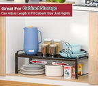 X-cosrack 12" Wide 100LBS Loading-Bearing Heavy Duty Kitchen Storage Shelf, Expandable Cabinet Shelf Organizer, Stackable Adjustable Storage Shelves for Kitchen Cabinet Cupboard Pantry Counter - Image 7