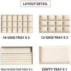 Frebeauty Jewelry Trays for Drawer,Set of 9 Jewelry Organizer and Storage - Image 4