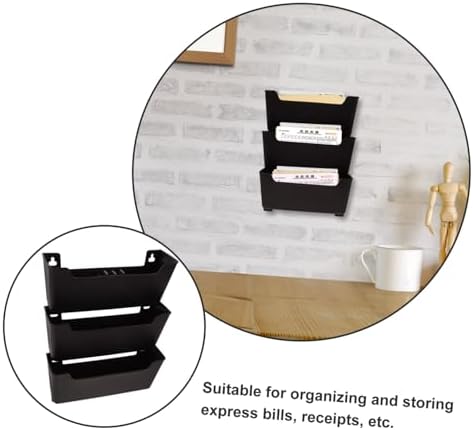 TEHAUX Plastic File Organizer Wall Mounted Coffee for Office Home - Image 7