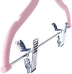 Tosnail 30 Pack Kids Velvet Hangers Children's Clothes Hangers Baby Hangers with Clips - Pink - Image 3
