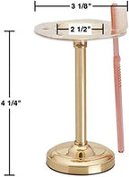 Toothbrush Holder Vintage Free Standing Solid Brass Design 4.5" H - Image 3