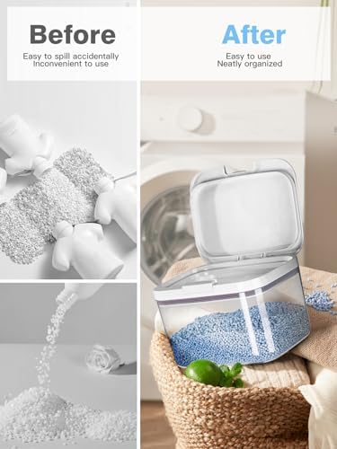 LivLab Mker 5.5L/12Lbs Laundry Powder Detergent Container with Lid - Image 4