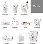 Vanda Cherry Blossom White Square Resin Tissue Box Cover with Bottom Slider - Image 6