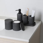 INIUNIK Bathroom Accessory Set, 6 Pieces, Dark Grey - Image 4