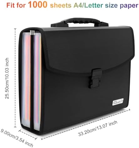 Uquelic 26 Pockets Expanding File Folder, Accordion Document Organizer - Image 3