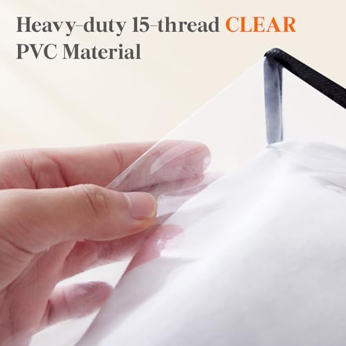 Lifewit 8 Pack Clear Clothes Storage Bags, 75L Plastic Blanket Storage Bag, Vinyl Foldable Moving Bags with Zipper, Closet Organizers and Storage Containers for Bedding, Duvet, Comforter - Image 2