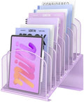 Sinboun Inclined Desk File Organizer Folder Holder with 8-Section, Purple by Sinboun