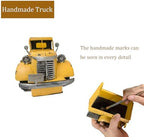 Decorative Book Ends Vintage Bookends: Metal Truck Book Stopper for Kid Books for Grandson Men Teen - Farmhouse Decor for Bookcase Shelf Table Coffee Bar Office Home Yellow - Image 3