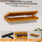 Organic Wavy Edge Floating Shelves,Hidden Brackets,2 Pack 48 in - Image 7