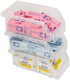 ReadySpace Small Stackable Plastic Storage Bins, 12-Pack, Clear - Image 5