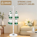 Metal Coat Rack Stand, Modern Freestanding Coat Rack with Natural Marble Base,White Coat Racks and Coat Hall Tree Hanger Stand with 12 Hooks for Entryway, Hallway, Office - Image 5