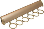 TAG Hardware Premium 6 Hook 13 7/8 Inch Long Full Extension Pullout Closet Wardrobe Scarf Rack (Matte Gold) by HardwareforHomeBusiness