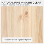 Homeforia 30 Inch Floating Shelves, High-End Solid Pine Wood, Set of 4 - Image 7