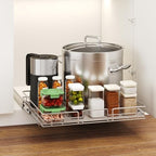 LOVMOR Pull Out Cabinet Organizer 28½" W x 21½" D, Kitchen Cabinet Pull Out Shelves Slide Out Storage - Image 5