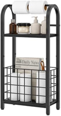 CHOEZON Freestanding Toilet Paper Holder with Storage Shelf and Basket by Choezon