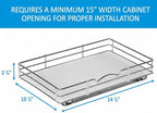 Pull-Out Cabinet Spice Rack Organizer, 14 ⅜"W x 10 ⅜"D x 2 ¾"H - Image 4