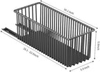 Pull Out Cabinet Organizers 2 Pack, Black Metal Storage Basket - Image 2