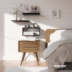 RICHER HOUSE 3-Set Black Floating Wall Shelves, Bathroom Shelf Over Toilet - Image 5