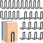 Chunful 30 Pcs Black Metal BookEnds Shelves, 5.5 x 3.75 x 2.25 in by Chunful