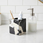 Natural Calacatta Black Marble Makeup Brush Holder, Pen Holder - Image 3