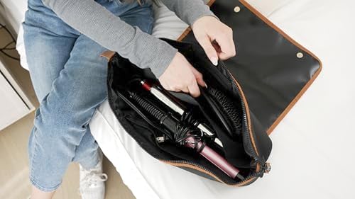 Large Hair Tools Travel Bag with Heat Resistant Mat for Curling Irons, Flat Irons, and Styler Brushes | Protective Organizer for Travel & Home - Image 4