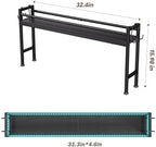 Simple Trending 32.4" Wide Over the Stove Spice Rack with 4 Hooks, Black - Image 4