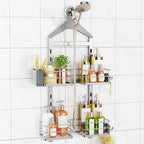ODesign 2 Tier Shower Caddy for Handheld Shower Heads Anti-Swing Silver by ODesign