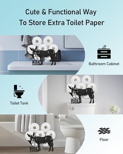 Donkey Toilet Paper Holder Stand, Decorative Toilet Paper Storage - Image 5