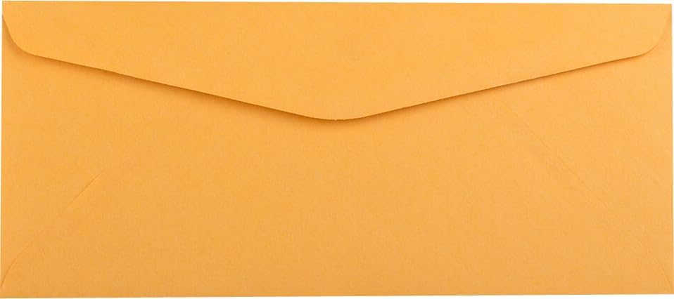 JAM PAPER #10 Business Commercial Envelopes - 4 1/8 x 9 1/2 - Brown Kraft Manila - Bulk 500/Box by JAMPaper