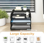 Natwind 3-Tier Stackable Metal Mesh Paper Organizer with Sliding Tray,Black - Image 5