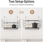 KES 30-Inch Pot Rack Wall Mounted, 8 Secure Lid Holders & 12 Sturdy Hooks - Image 5
