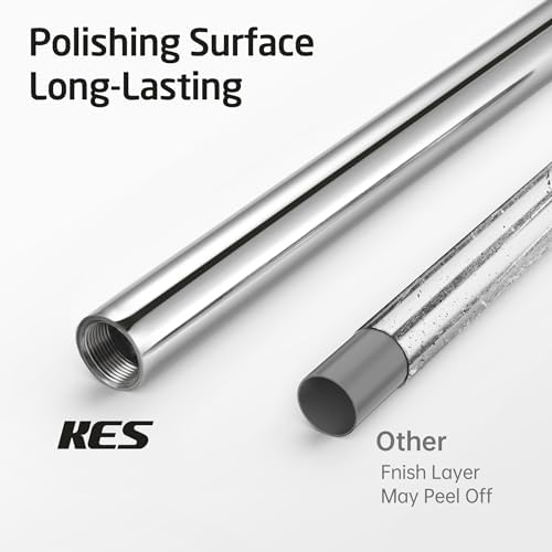 KES Freestanding Toilet Paper Holder with Weighted Base, Polished Silver - Image 2