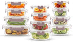 JoyJolt 24pc Borosilicate Glass Storage Containers with Lids | 12 Airtight/Freezer Safe Food Storage Containers for Pantry and Kitchen | Meal Prep Container for Lunch | Glass meal Set - Image 7