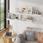 Floating Shelves for Wall, 48 inch Extra Long White Wall Shelves - Image 4