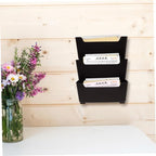 Plastic Wall File Holder Horizontal Storage Organizer - Image 4