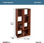 ClosetMaid Cubeicals 8 Cube Storage Shelf Organizer Bookshelf, Stackable, Vertical or Horizontal, Easy Assembly, Wood, Dark Cherry Finish - Image 3