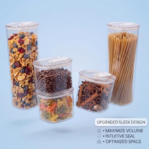 Airtight Food Storage Containers, 4-Pcs BPA-Free Kitchen Organizer - Image 4