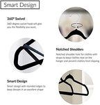 50 Pack Slim Plastic Clothes Hangers, Black - Image 3