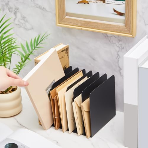 Suzile Metal Desktop File Organizer, 7 Compartment, Vertical File Sorter - Image 5