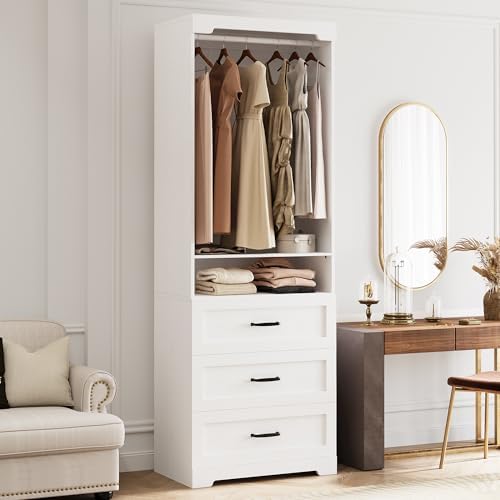 IRONCK Freestanding Closet System with Adjustable Shelves & 3 Drawers by IRONCK
