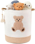 51L Baby Hamper for Nursery Laundry Basket Rope Stuffed Animal Storage Bins by INough