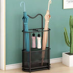 Metal Umbrella Holder Stand,Metal Umbrella Stand for Entryway, Stand Cane Holder with Drip Tray, Umbrella Rack Storage Bin Freestanding,Black by Unknown
