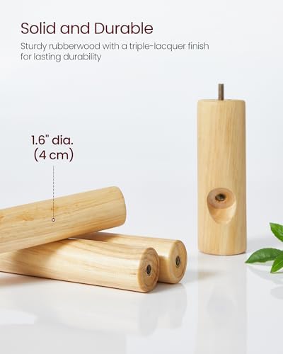 VASAGLE Solid Wood Coat Rack, Free Standing, 8 Hooks, 3 Height Options - Image 4