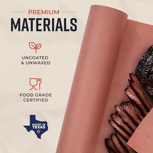 Bryco Goods Pink Butcher Paper Roll with Dispenser Box, 24" x 175' (2100”) Food-Grade Peach Butcher Paper for Smoker, BBQ, Grilling, Smoking Meat - USA Made - Unbleached, Uncoated and Unwaxed - Image 3